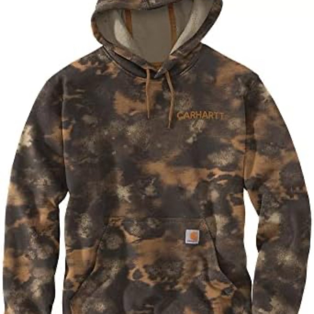 Carhartt Men's Brown Hoodie tiedye